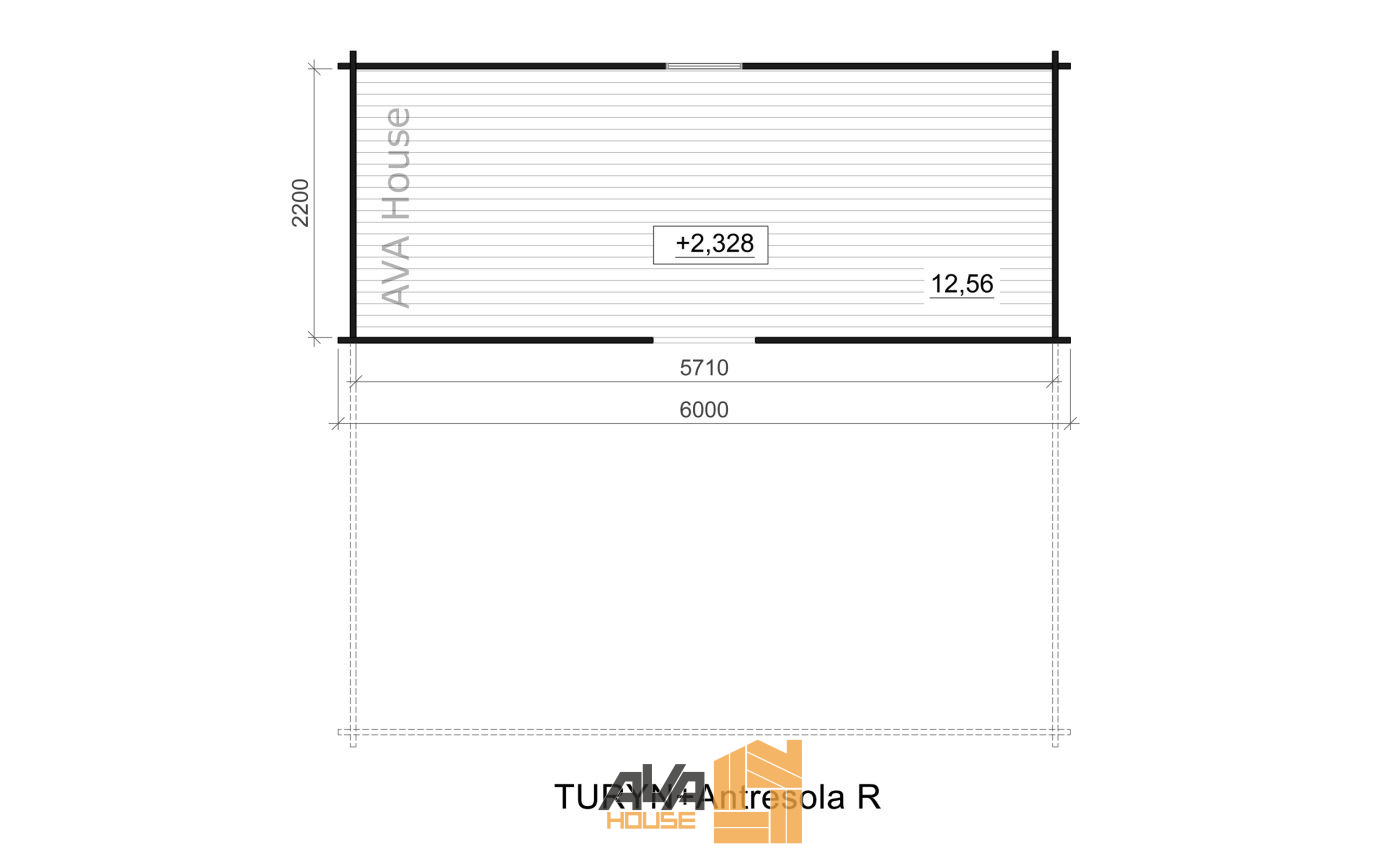 Domek letniskowy Turyn z antresolą R 8 x 7,7